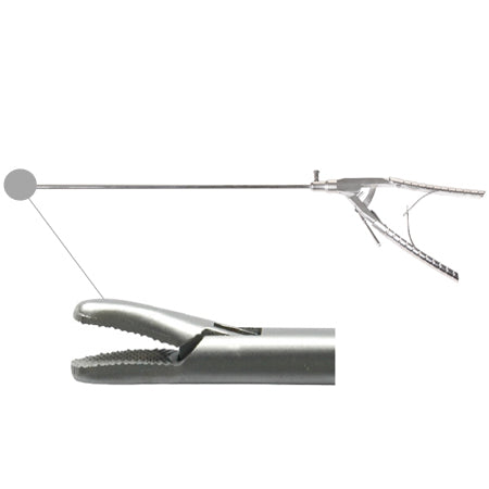 Laparoscopic needle holder curved tip (new style handle)